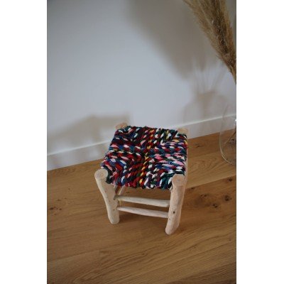 Tabouret marocain Boucherouite Tabouret marocain Boucherouite