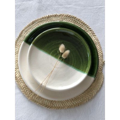 Set de table rond en feuilles de palmier