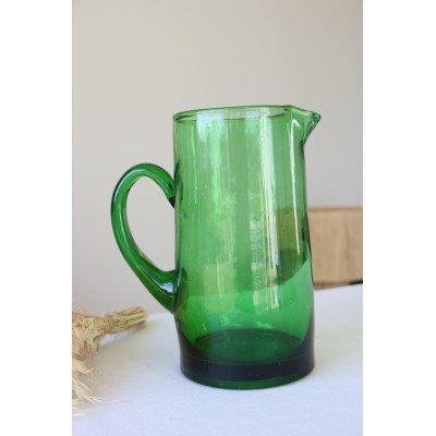 Pichet Beldi en verre recyclé vert Pichet Beldi en verre recyclé vert