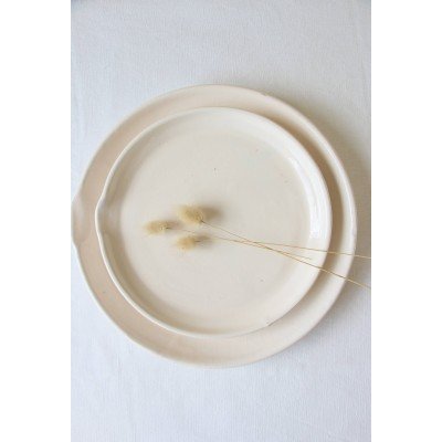 Assiette céramique écrue Assiette céramique écrue