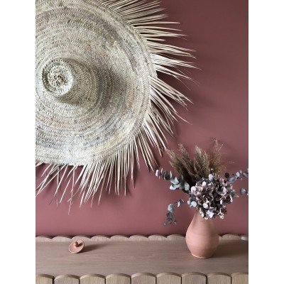 Chapeau de paille berbère avec franges