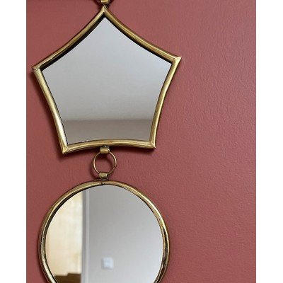 Trio miroirs marocain laiton doré Trio miroirs marocain laiton doré